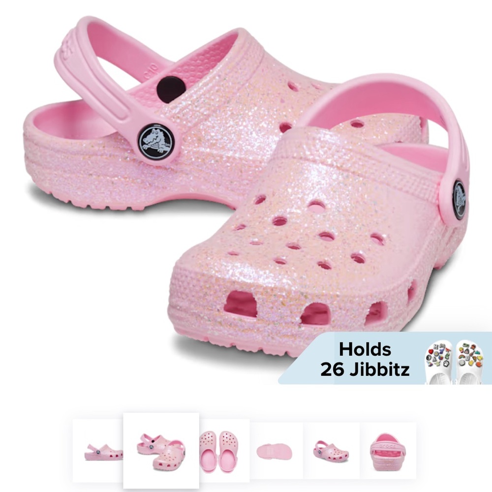 CROCS Toddler Pink glitter